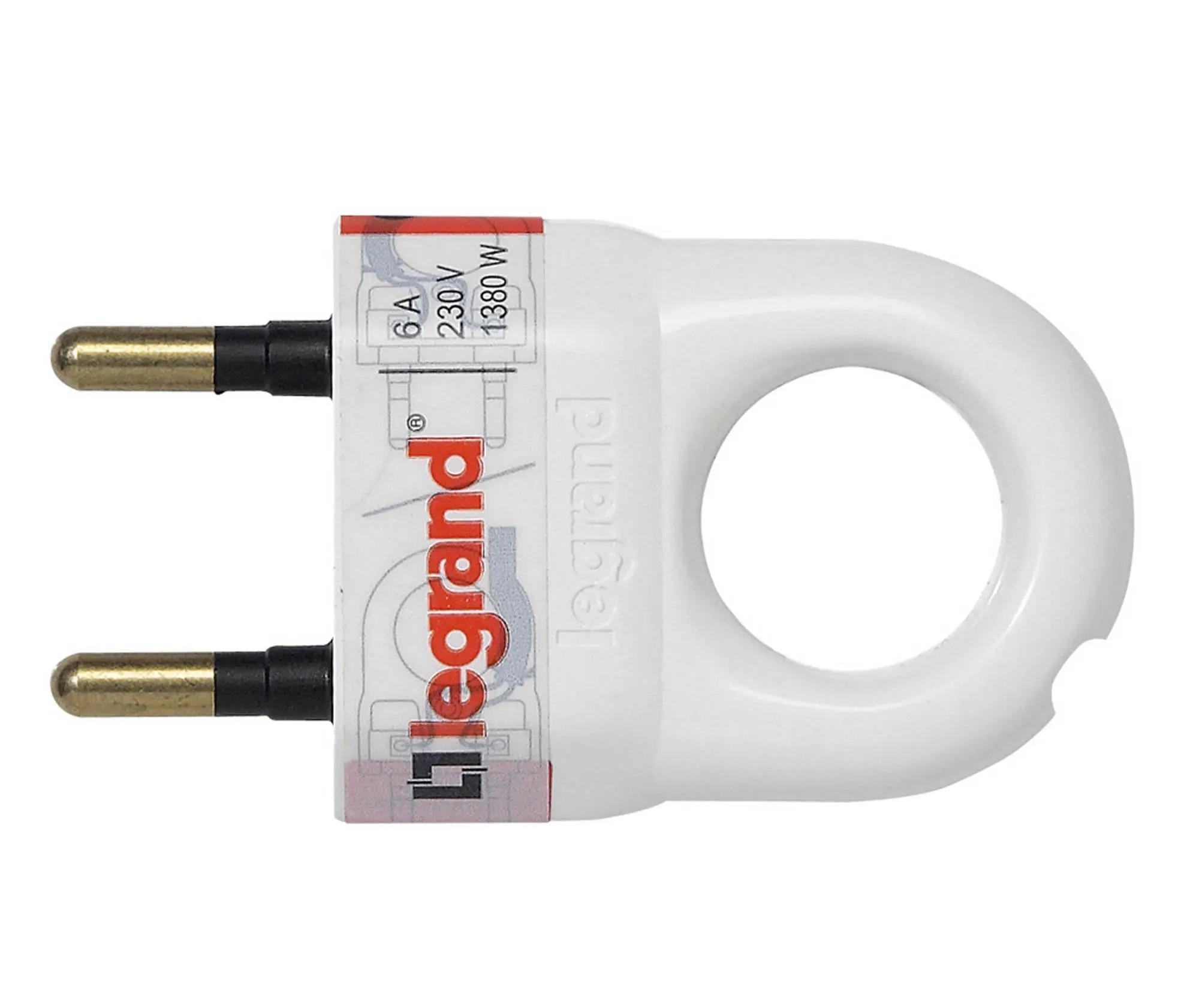 Utikac beli, sa prstenom, pvc beli Legrand